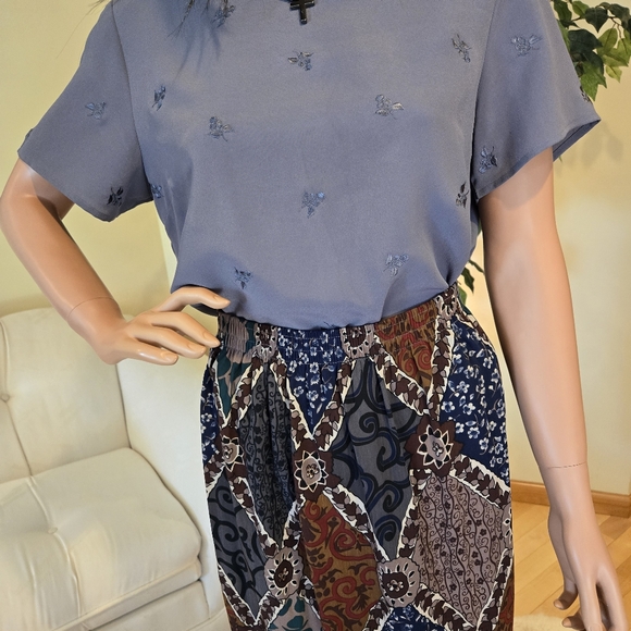 Sig Sport Skirt Elastic Waist Multi-Color Print Size Small - Picture 3 of 11